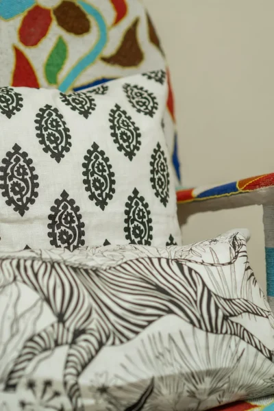 Dragonfly Designs Kenya B&W Cushions 1